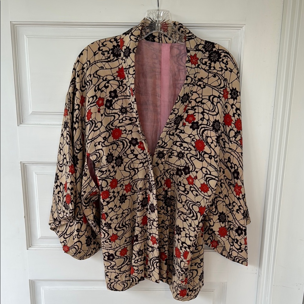 Vintage Floral Kimono Jacket from Japan medium